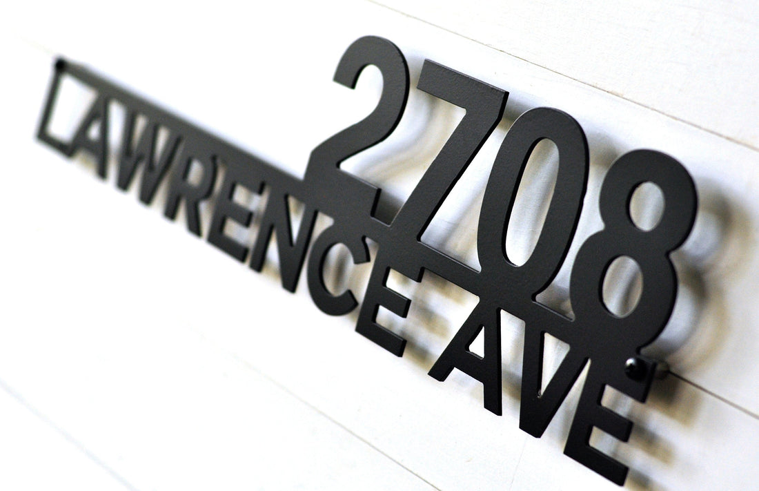 Modern Underline Aluminum Address Sign