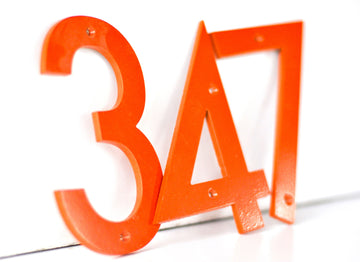 Burnt Orange Powder Coated Aluminum Numbers