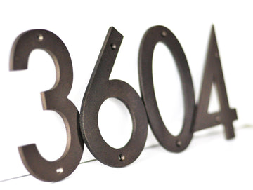 Oil Rubbed Bronze Powder Coated Aluminum Numbers