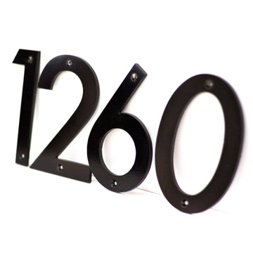 Black Powder Coated Aluminum Numbers