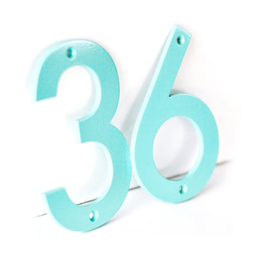 Sea Foam Powder Coated Aluminum Numbers